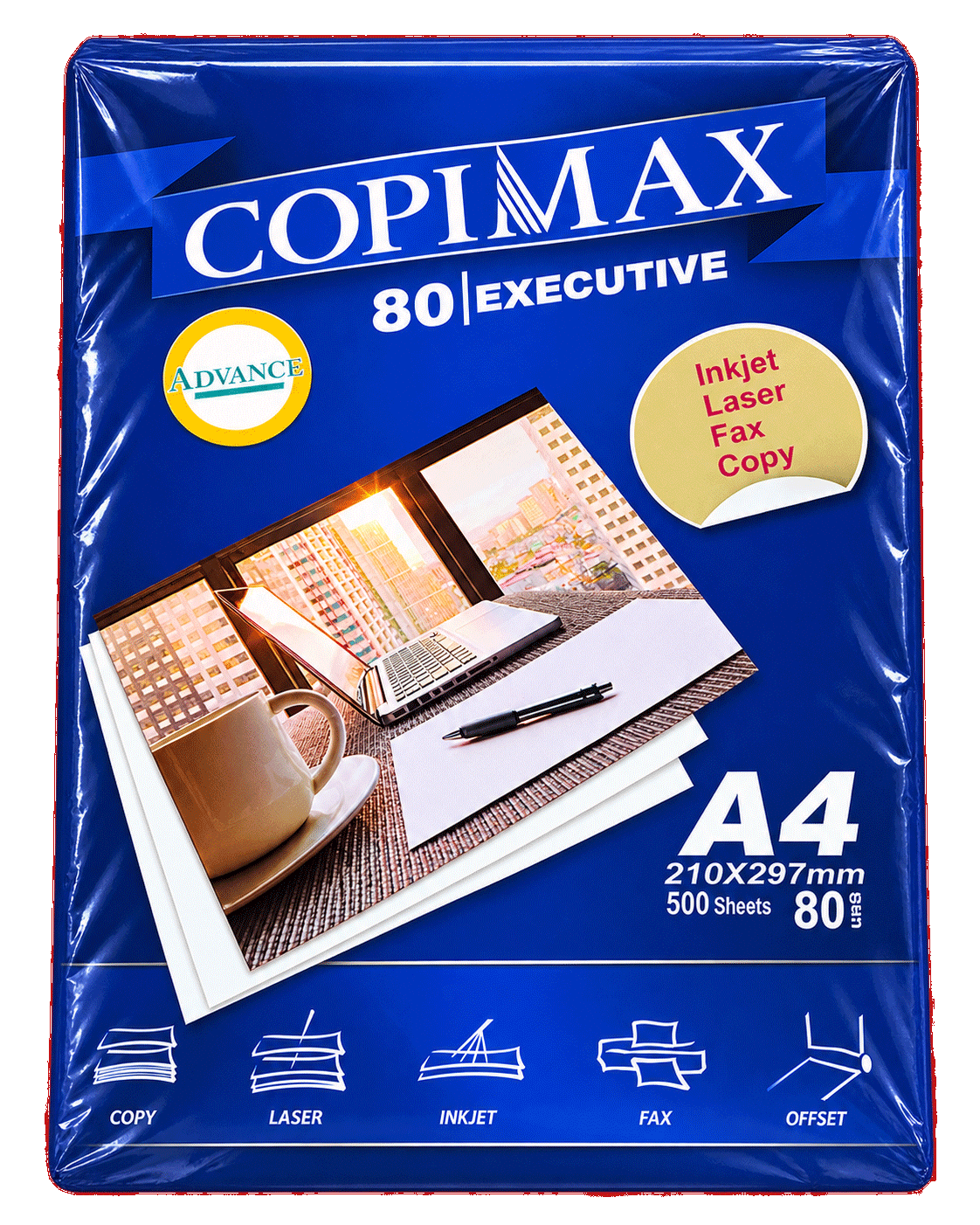 کاغذ80گرمی کپی مکس سایزA4بسته 500عددی